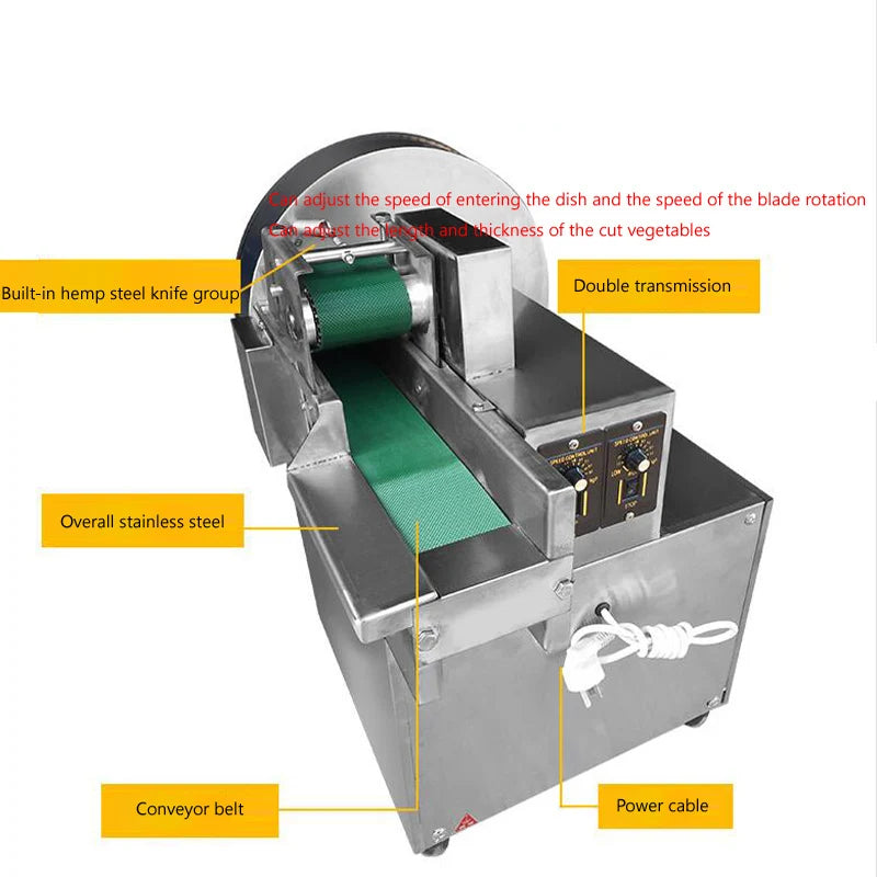 Commercial Vegetable Cutting Machine Electric Slicer Cabbage Chilli Leek Scallion Celery Dicing Machine Vegetables Cutter Machin