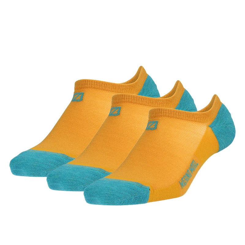 ZEALWOOD Merino Wool Running Socks Men Women No Show/Ankle/Crew Anti-blister Cushion Athletic Socks Ultra-Light Tennis 1/3 Pairs