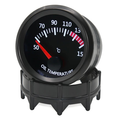 52MM Water Temperature / Oil Temp 12V Car Gauge + 26MM-40MM Adapter With Temp Sensor Collocation Car Accessories For All Vehicle