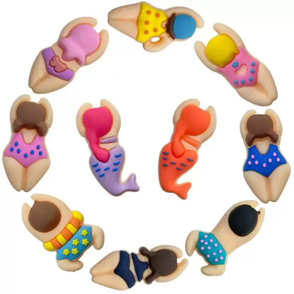 10-100pcs Swimming And Diving Series Shoe Charms For Sandals,Shoe Decoration Accessories Shoe Pins Great Gift For Men Wom