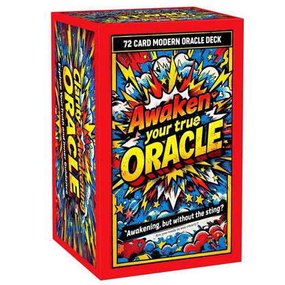 72Pcs, Awaken Your True Oracle Cards Set, Modern Pop Art Design, Self-Reflection & Emotional Insight Tools