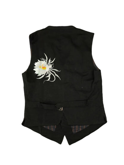 YAMAMOTOstyle Homme Men'S Suit Vest For Men Flower Waistcoat Unisex Gilet Men Vests For Women Simple Breasted Casual Man Vest