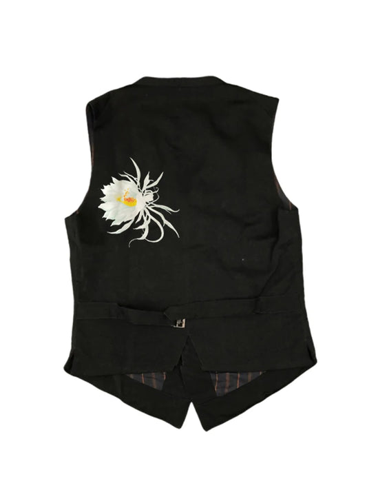 YAMAMOTOstyle Homme Men'S Suit Vest For Men Flower Waistcoat Unisex Gilet Men Vests For Women Simple Breasted Casual Man Vest