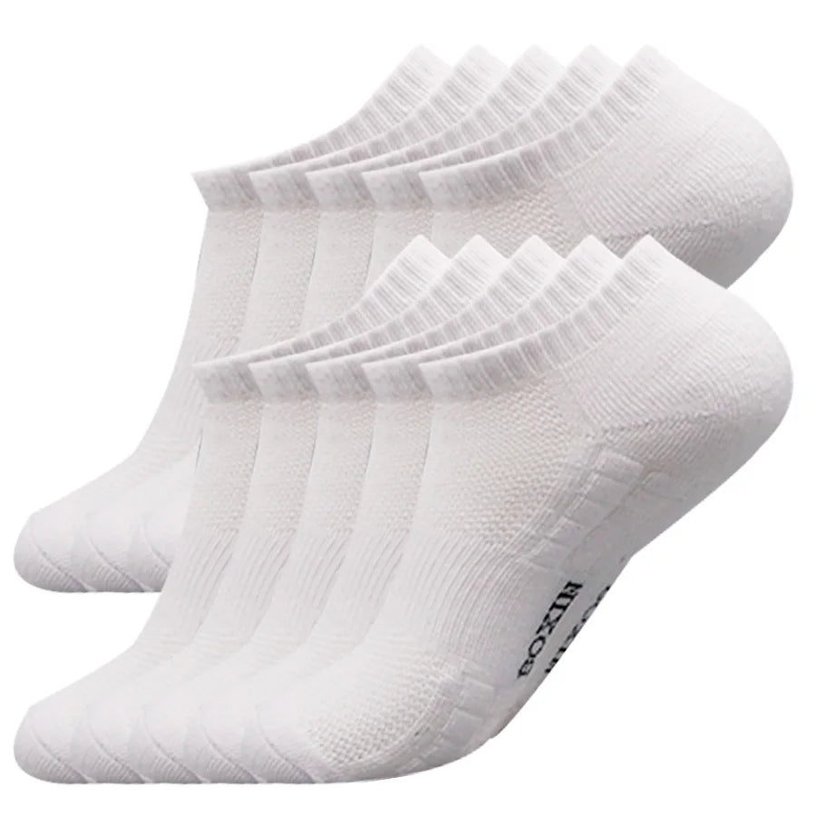 10Pairs Men's Athletic Socks Set - Cool Comfortable Short Warm Solid Color for Running Gym Hiking - Dropshipping