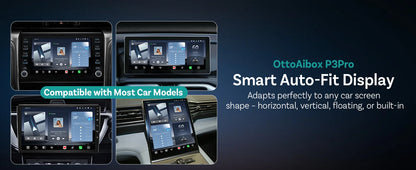 OTTOCAST P3 Pro Android Car Box Smart Car System for Car with AI Voice Assistant Cloud SIM 4G Dual Screen Fast Wireless Connecti