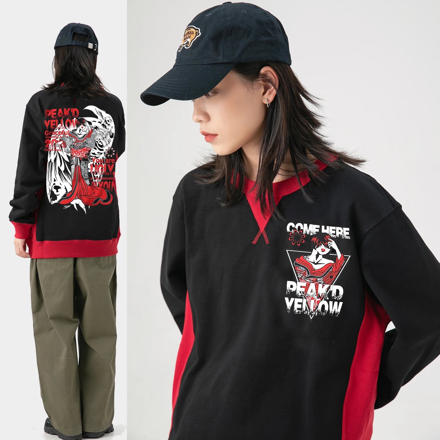 Monkey Store Autumn Winter Hoodie Unisex Casual Print round Neck Sweatshirt Warm Comfortable Cotton Long Sleeve Youth Fashion