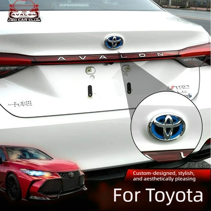 1x Blue Bottom Front Grille Badge Trunk Car Logo Emblem Suitable for Toyota RAV4 CAMRY COROLLA LANDCRUSER RAV4 VIOS SIENNA YARLS
