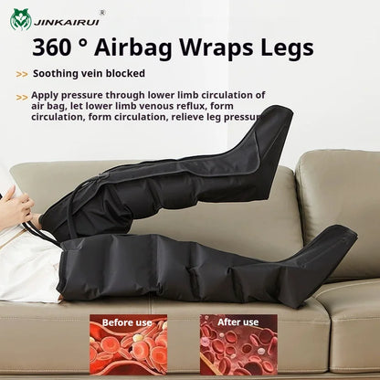 jinKairui Air Pressure Leg Massager Foot Massage Kneading Squeeze Calf Deep Relaxation with Remote Control