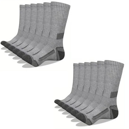12Pairs of MEN'S Sports Socks, Sweat Absorbing, Comfortable and Breathable, Suitable for Basketball Training and Outdoor Running