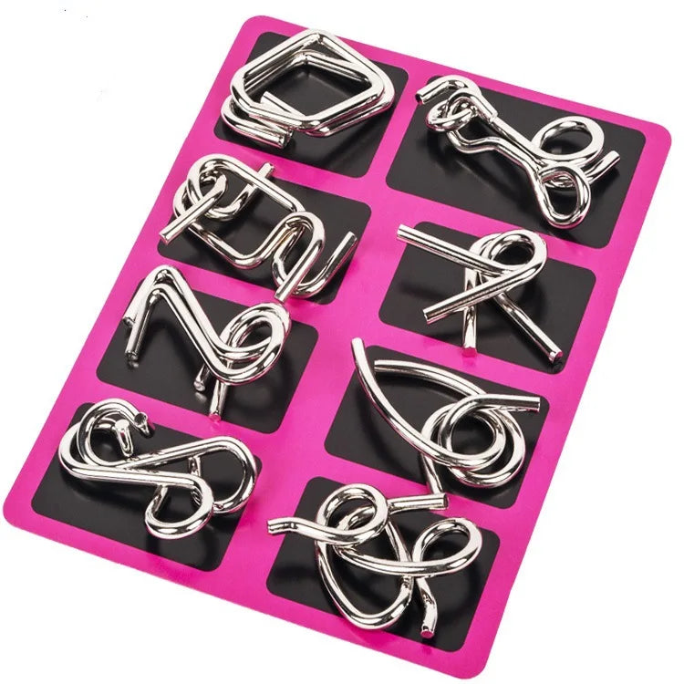 Materials Metal 3D Montessori Puzzle Wire Difficult Disentanglement Iron Brain Teaser IQ Test Toys Juegos De Ingenio Y Habilidad