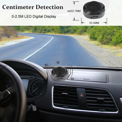 12V 16.5mm Flat Probe Parking Sensor Kit 4 Sensors Buzzer Detector Reversing Radar Universal Auto Auxiliary Safety Accessories