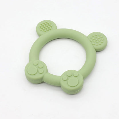 Silicone Bear Teething Ring Is Easy to Grip and Can Help Soothe Teething Teeth