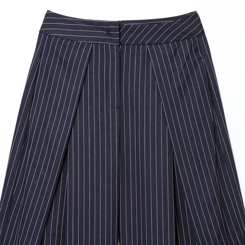 Women's Baggy Pants Woman Trousers Striped Wide Leg Pants Ladies Fashion Casual y2k Pants 2025 Autumn Elegant Pleated Long Pants