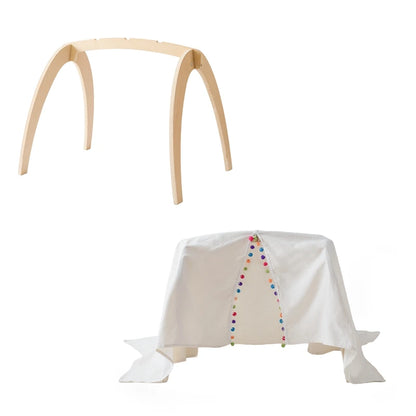 Baby Gym Wooden Carpet Activities for Babies Tent Pendent Hanger Activities for Baby Stroller Toys Wooden Room Activities Gym