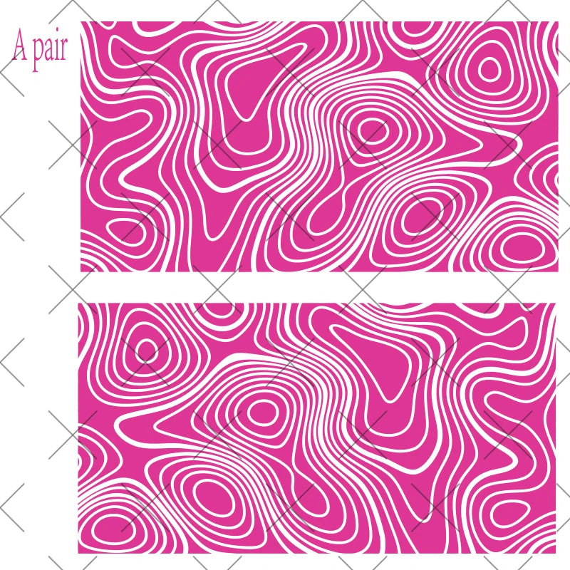 Topography Map A Pair Car Sticker for Triangular Window Decoration Universal All Vehicles Accessories PVC Waterproof Vinyl Decal