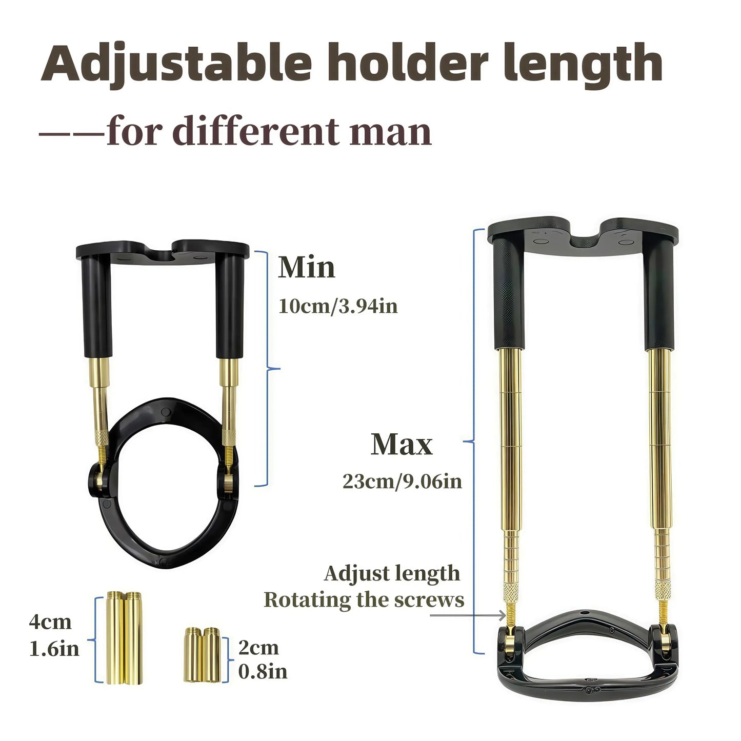 New Male penis enlargement and lasting training Size Master Vacuum cup with adjustable length of metal holder