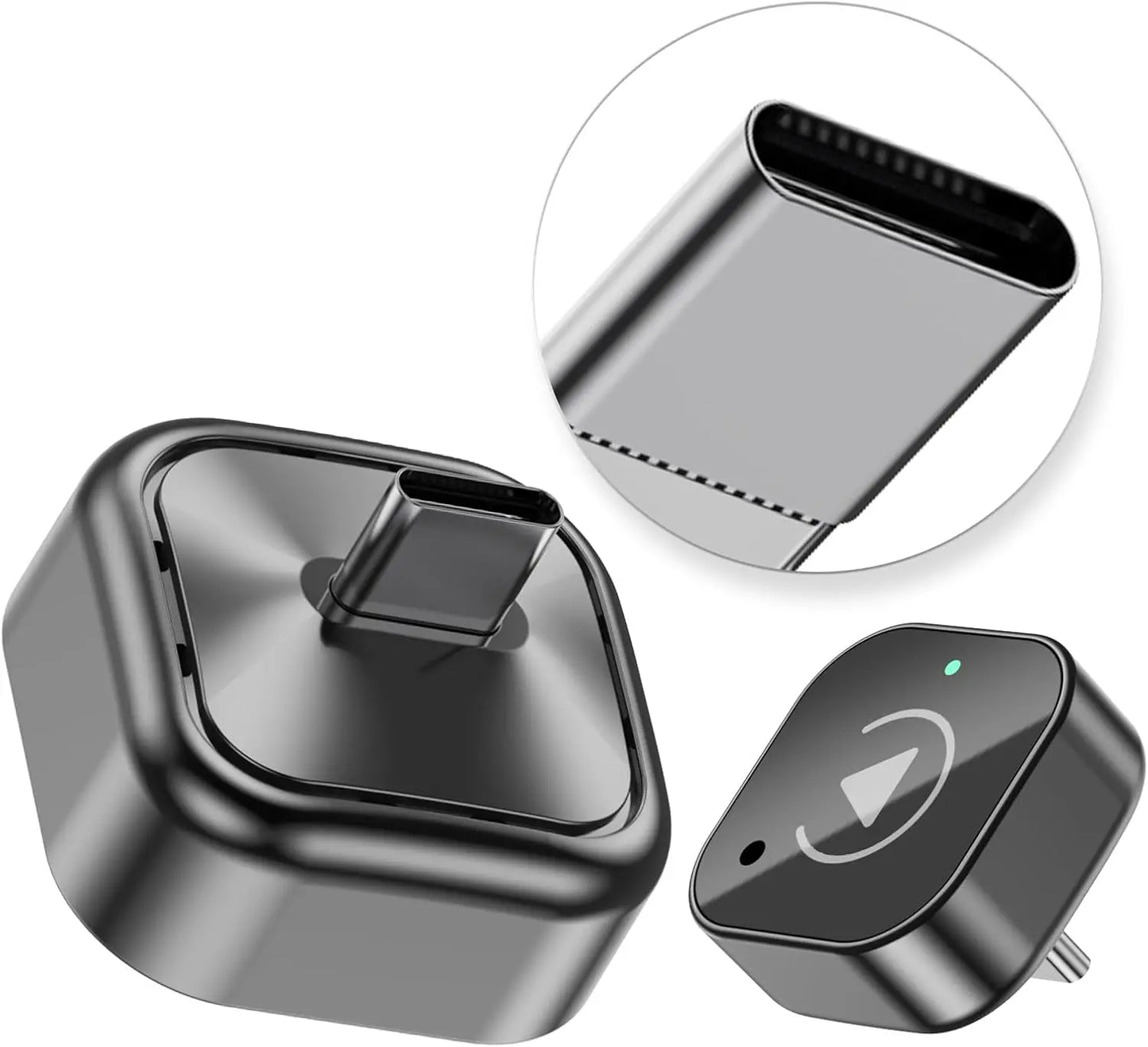 2 in 1 carplay Dongle（Type-C）,Wireless CarPlay Apapter USB C / Android Auto USB C For Converts Wired to Wireless Plug & Play
