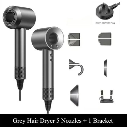 2026 Home Travel Professional Leafless Wall-mounted Hair Dryer Negative Ion with Air Collecting Scattering Nozzle Salon Tool