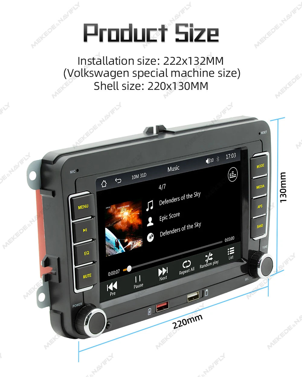 MEKEDE Android Autoradio For Volkswagen Passat b6 b7 golf 5 6 Polo Jetta Skoda Car Radio Multimedia PlayerGPS WiFi RDS Carplay