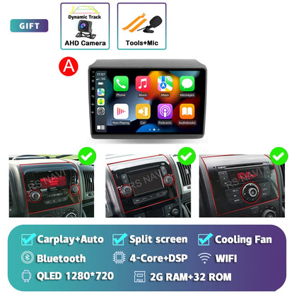 Android 15 For Fiat Ducato Peugeot Boxer Citroen Jumper 2006-2022 2K QLED Android Car Radio Multimedia stereo Player GPS CarPlay