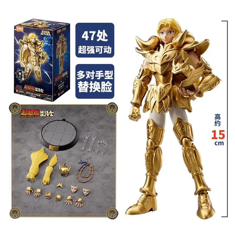 Original Blokees Gold Saint Action Figure Champion Saori Kido Seiya Mu Aiolia Assembly Figure Children Toys Birthday Gift
