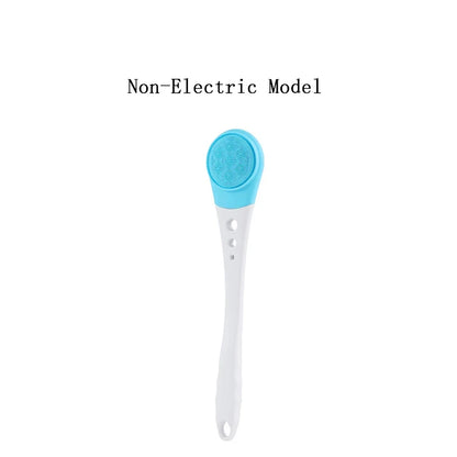 Silicone Body Scrubber Electric Shower Brush Cordless USBcharge Bath Washing Silicon Back Massage Foot Exfoliating Skin Friendly