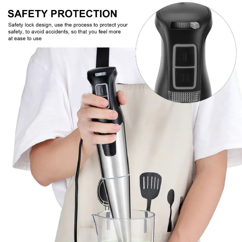 Hand Blender 4 In 1 Multifunctional 1000W Powerful Electric Handheld Immersion Blender For Smoothie Shakes Baby Food