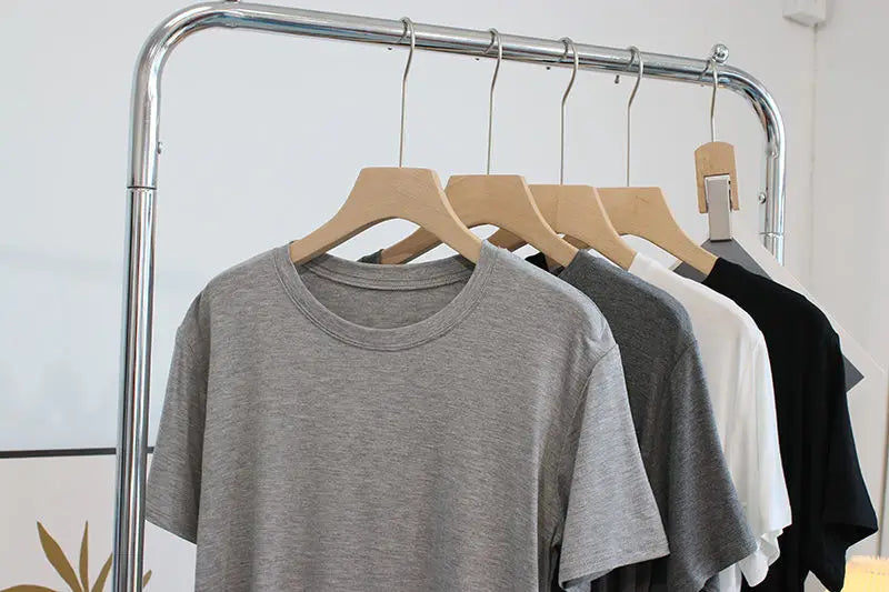 Ultra-Hand Feel Short Modal T-Shirt Women's  Summer 2025 Slimming round Neck Short Sleeve  Color Base Shirt
