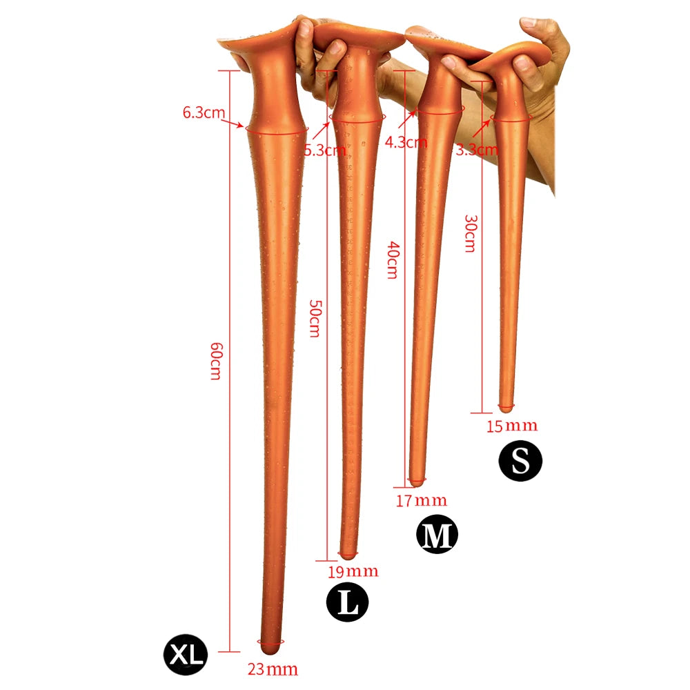 30-60CM Liquid Silicone Scale Anal Strip Butt Plug Dildo Stimulate Anus Vagina Soft Anal Dilator Couple Sex Toys For Women Men