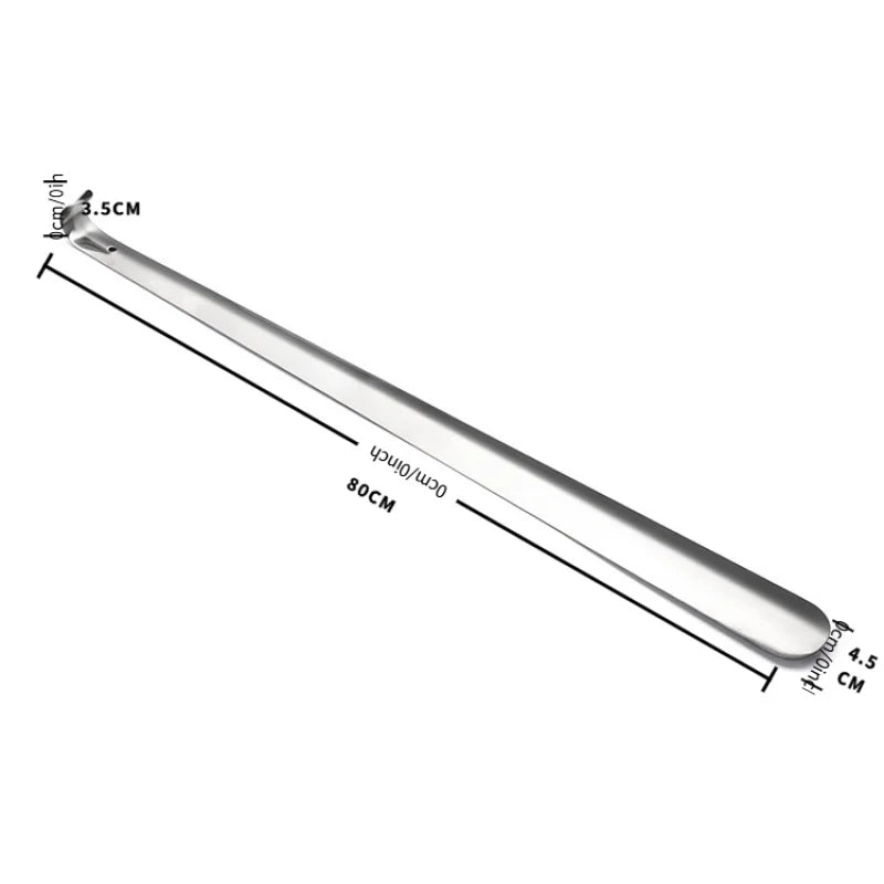 80cm Extra Long Shoe Horn Stainless Steel Silver Metal Shoes Remover Shoehorn Lifter Aid Slip Shoe Pull Tool Shoespooner