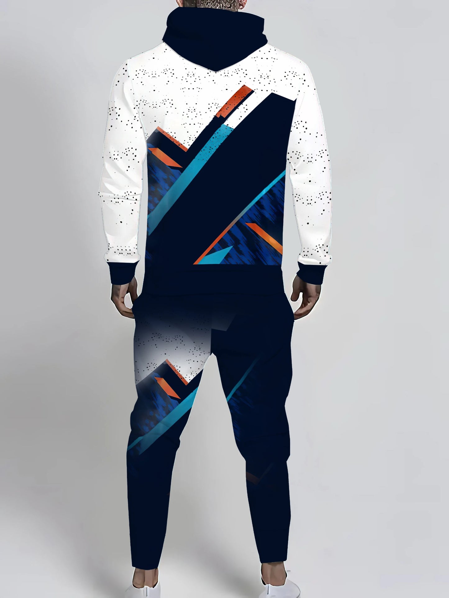 The new men's sweatshirt set for Spring and Autumn 2025 is comfortable soft casual and features 3D printed roller skating