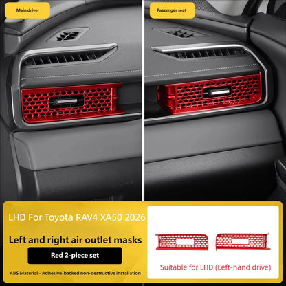For Toyota RAV4 XA60 2026 ABS Red Gear Shift Cover Trim Central Control Strip Air Outlet Trim Interior Decoration Accessories
