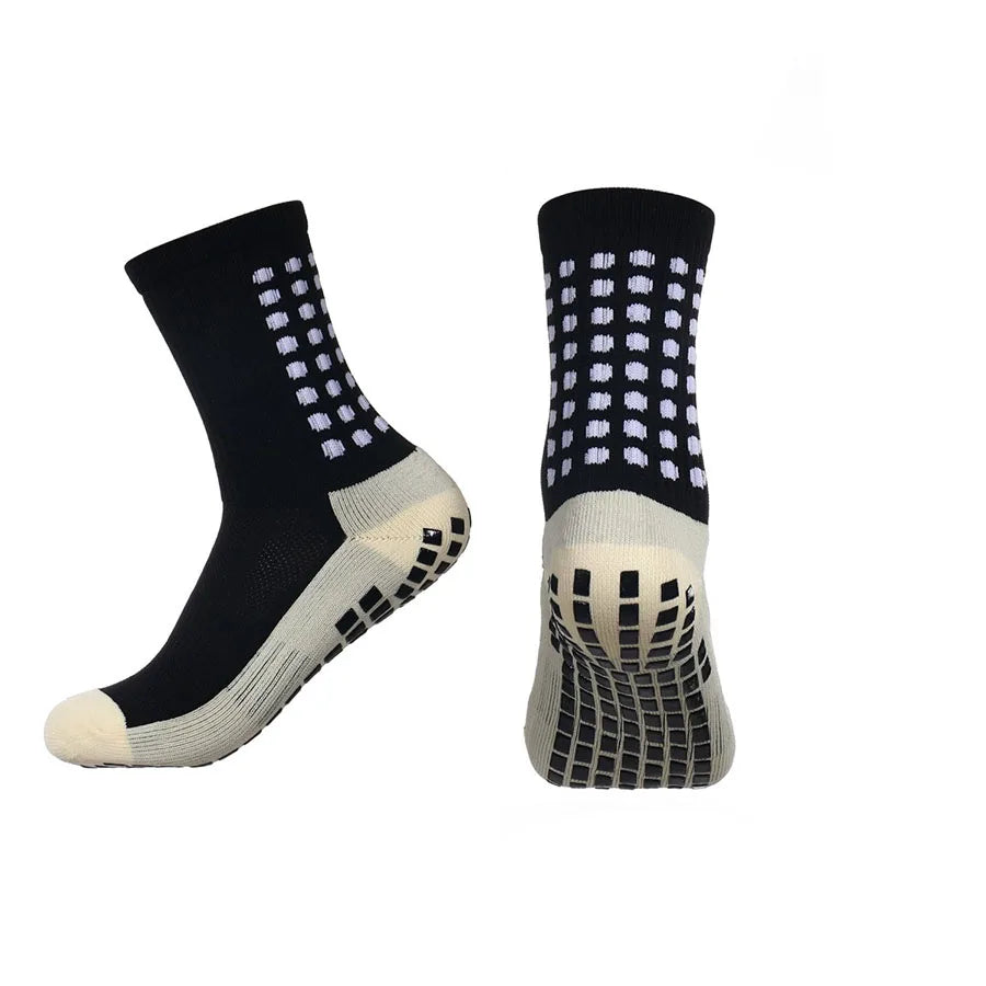 HLHYX Non Slip Grip Socks Men Women Towel Bottom Breathable Shockproof For Football Basketball Running