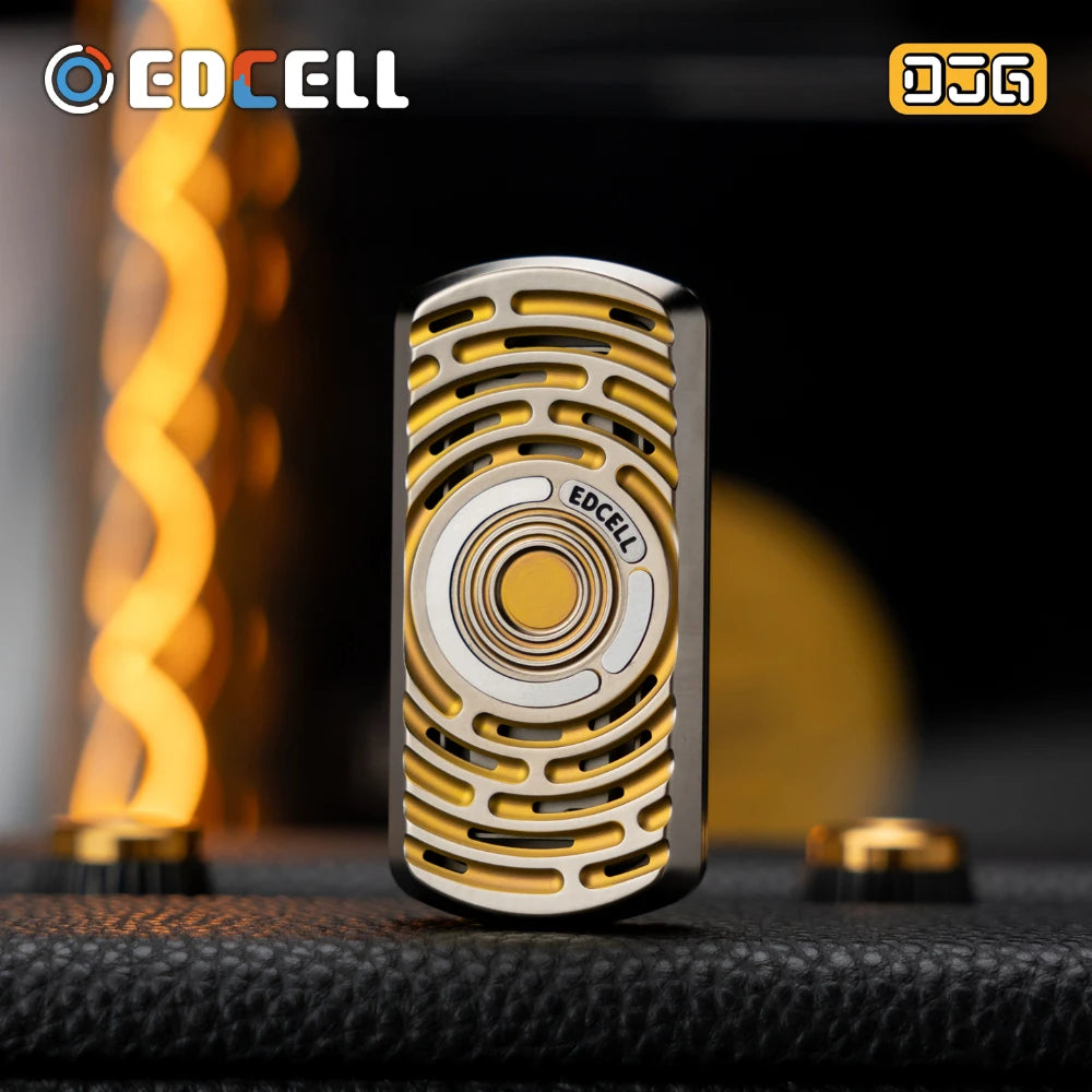 DJG & EDCELL Dexjelly Tuning Fork Poker Push Slider Anodic Oxidation Of Titanium Slider Fidget Stress Toys