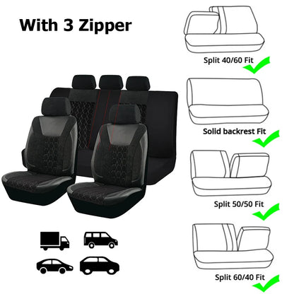 Universal 4mm Sponge Flannel Leather Winter Car Seat Covers Fit for most Car Suv Truck Van Car Accessories Interior