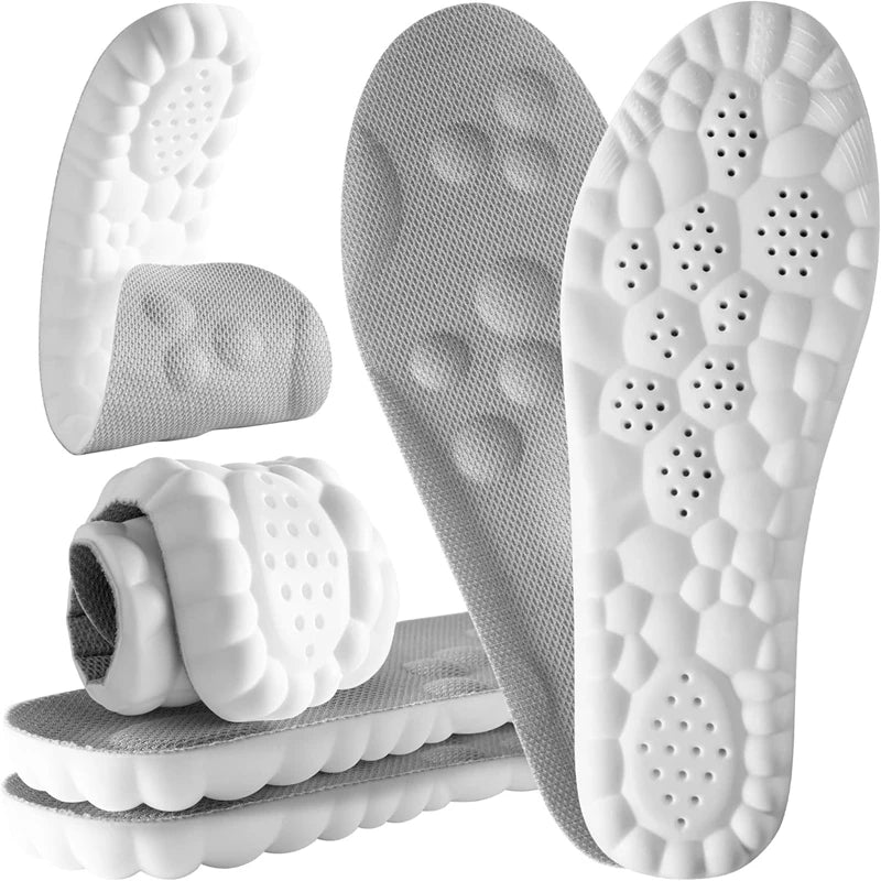 1Pair/3Pair/5Pair/8Pair 4D Cloud Insoles for Men Women Shock Absorption Inserts Soft Memory Foam Insoles for Shoes Boots Sneaker