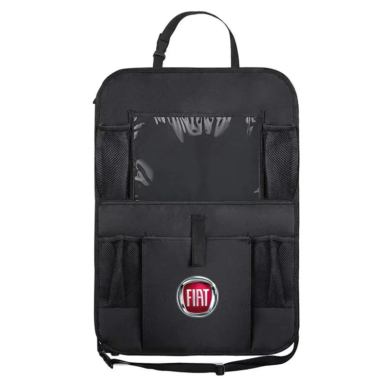 Car Seat Organizer Seat Back Storage Bag Rear Anti-wear Anti-kick Pad For FIAT 500 500C 2012 500X 500L Fiat 695 Car Accessories