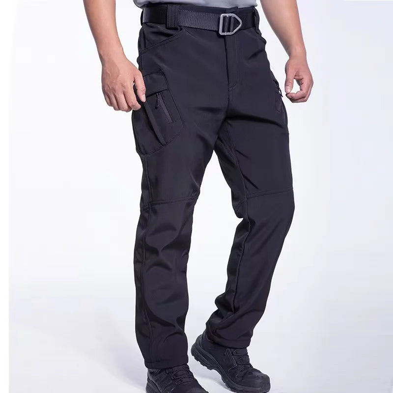Tactical Military Men Winter Autumn Fleece Waterproof Cargo Pants Hiking Camping Softshell Climbing Casual Warm Combat Trousers