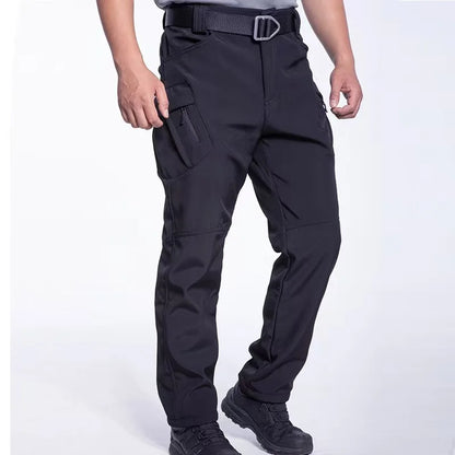 Tactical Military Men Winter Autumn Fleece Waterproof Cargo Pants Hiking Camping Softshell Climbing Casual Warm Combat Trousers