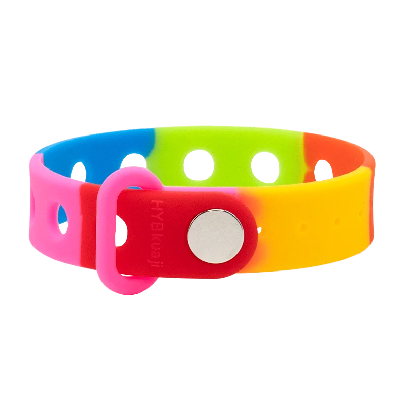 1-24pcs 21.5cm Silicone Bracelets with Holes Soft Wristbands Fit Shoe charms Shoe Accessories Pins Adjustable Size Kids Ornament
