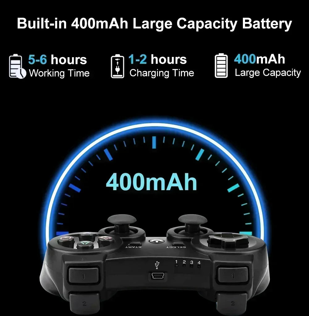 Bluetooth PS3 wireless gamepad gamepad vibration neutral wireless environmental protection ABS material snowflake button Perfect