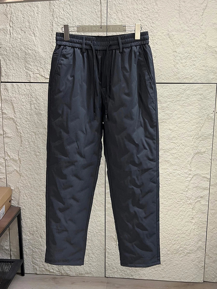 High-End Seamless down Trousers Men's Outdoor Waterproof Lightweight Warm Straight Leg Duck down Pants Fashionable Autumn Winter