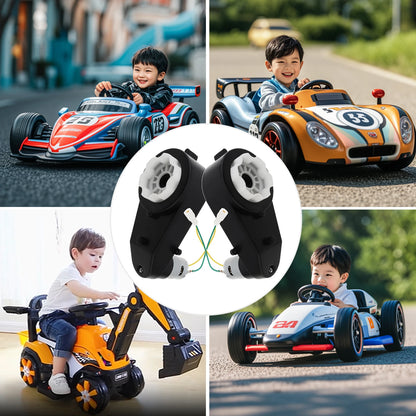 2Pcs RS550/555 Kids Ride On Toys Car Motors Gearbox 6/12/24V Car Wheels Gearbox High Speed DC Motor Tools for Remote Control Car