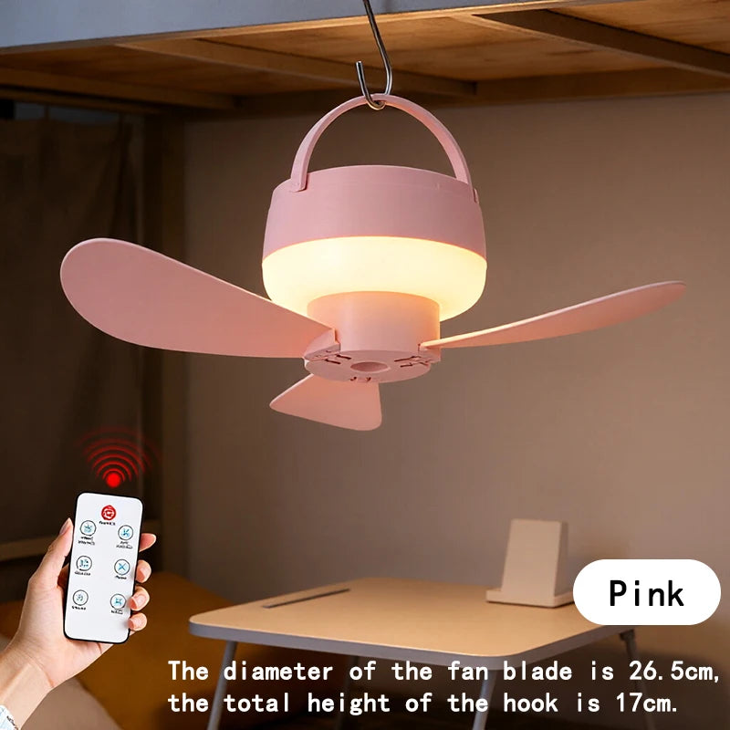 Camping Fan Portable Camping Fan Rechargeable Electric Fan Rechargeable Wireless Fan Outdoor Camping Fan for Bedroom Camping