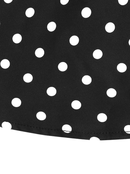Tuularose Fashion Polka Dot Dress Vintage High Waist Sleeveless Backless Neck Lace-up Dress Sexy Party Luxury Women Dresses Y2k