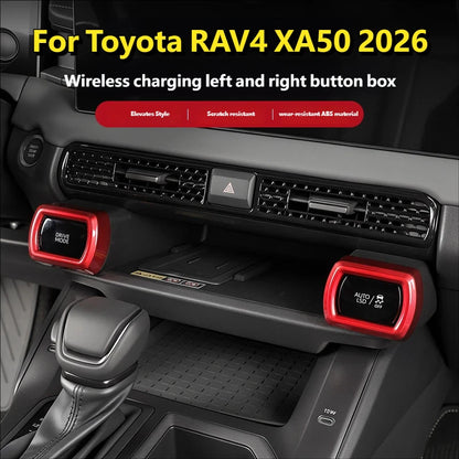 For Toyota RAV4 XA60 2026 ABS Red Gear Shift Cover Trim Central Control Strip Air Outlet Trim Interior Decoration Accessories