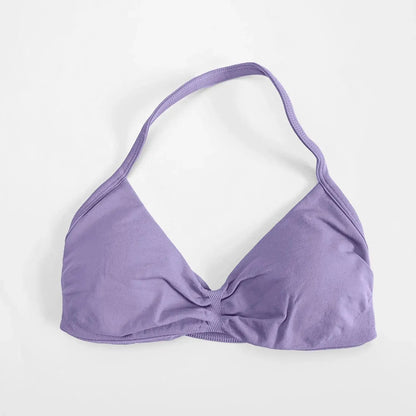 Impact Strappy Bra Gym Top Backless Yoga Bra Removable Cups Women Workout Clothing Seamless Bras Scrunch Workout Yoga Tank
