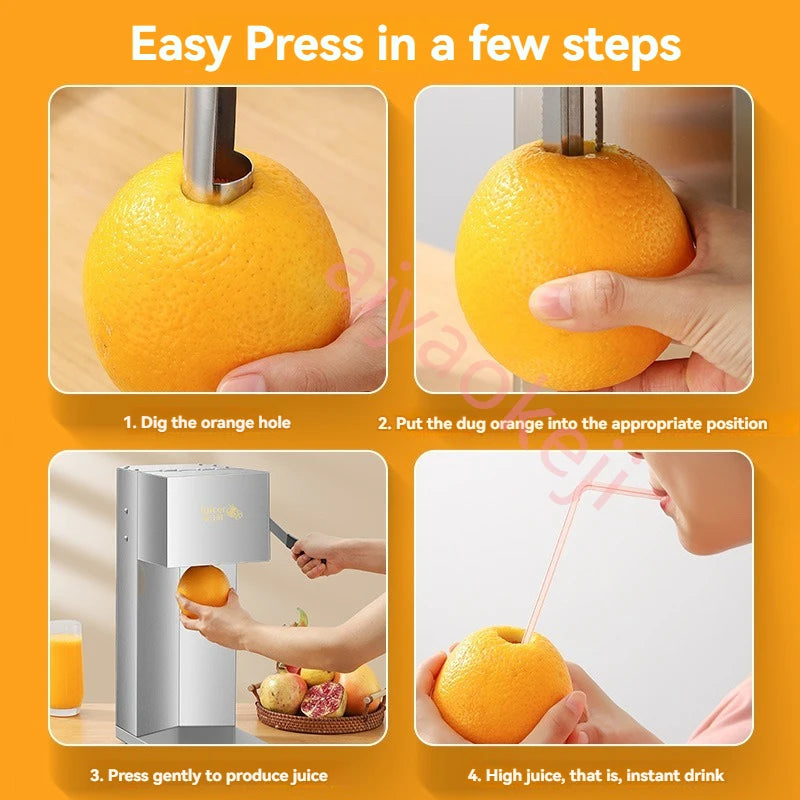 Electric Orange Juicer Extractor Machine Portable No Need to Peel Juicer Blender Juice Squeezer for Orange