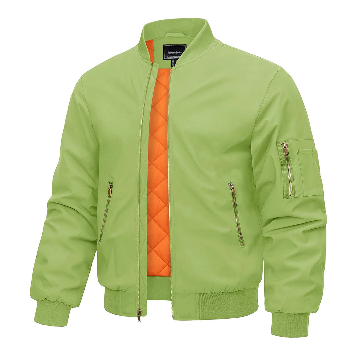 MAGCOMSEN Bomber Jacket Men Warm Zip Up Winter Padded Coat Casual Baseball Jackets Pilot Windbreaker Varsity Jackets