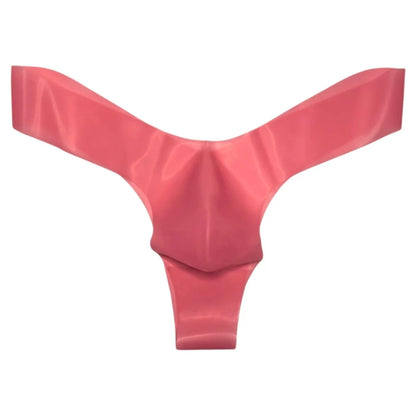 1pc Translucent Mens Latex Thongs Briefs Sexy Seamless Underwear G-String Low Waist T-Back Pouch Lingerie Underpants